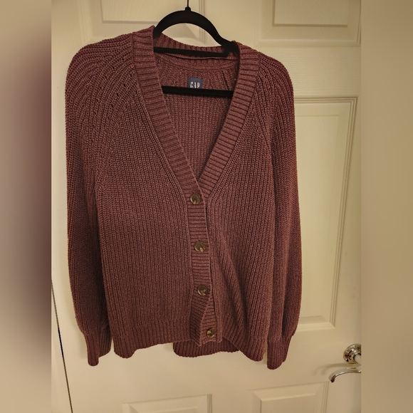 GAP | Sweaters | Gap Boyfriend Cardigan Shaker Stitch Medium | Poshmark
